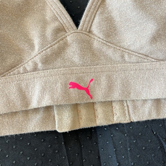 Puma gold beige natural cream bra - Picture 3 of 4